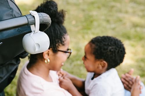 Ubbi On-the-Go Dual Pacifier Holder, Keep's Baby's Binkies Clean and Accessible, Portable for Travel, Diaper Bag Accessory Must Have for Newborns, Gray