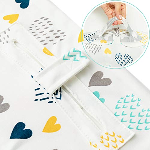 Cosmoplus Stretchy Newborn Lounger Cover -2 Pack Removable Slipcover,Super Soft Snug Fitted,Heart Pattern #TOP6