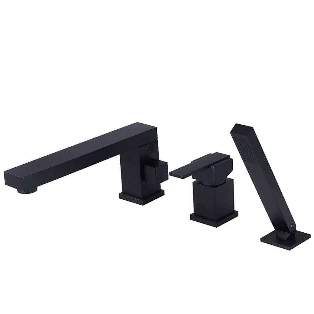 Ensemble de robinets de douche muraux noirs avec mitigeur - 3