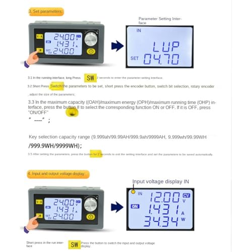 Module abaisseur LCD 1400W à courant constant pour tension ajustable 48V - 6
