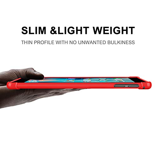 Kiq Ipad 9.7 5Th 6Th Gen Case, Tpu Skin Protection Anti Slip Lightweight Cover For Apple Ipad 9.7 2017/2018 5Th & 6Th Generation Air 1 2 Pro 9.7 [Red] #TOP5