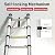 SEEKNEW Telescoping Ladder 6.5 FT, Aluminum Extension Ladder with Triangular Stabilizers, 330 lbs Capacity, Portable Collapsible Ladder for RV, Home; Silver