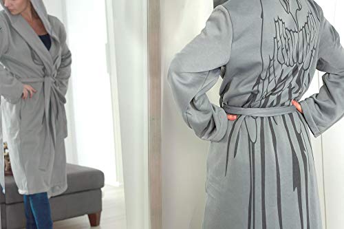 Doctor Who Weeping Angel Adult Jersey Bath Robe | Officially Licensed Doctor Who Sleeping Robe Grey, Small-Medium #TOP5