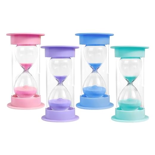 Juego de Relojes de Arena para Niños - Temporizador Visual Educativo de 5, 10, 15 y 30 Minutos - Ideal para Cepillado de Dientes, Tareas, Juegos y Otras Actividades - Diseño Colorido y Duradero