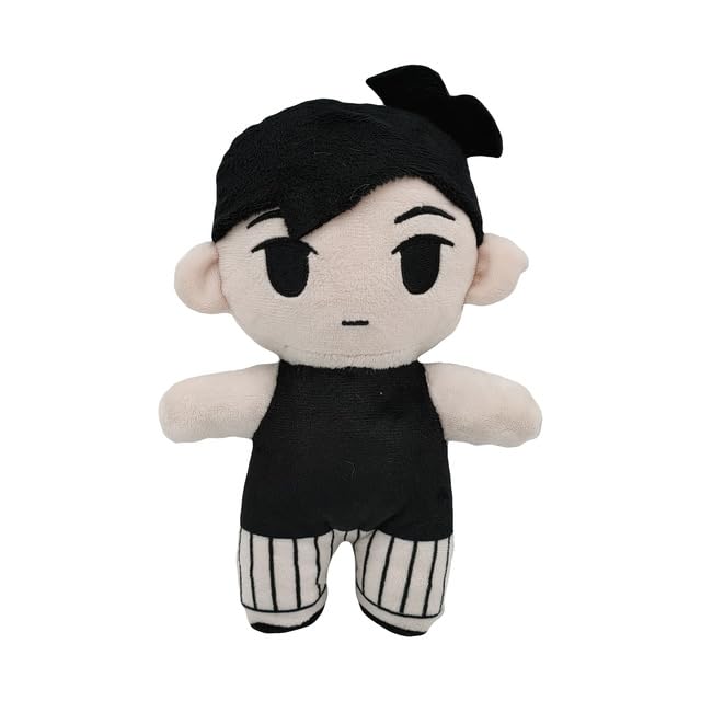 AEPRO - Omori Plush Ԁoll Cartoon Stuffed Pillow Тоу Plushies Fiɡurе Cute Gifts Omori Cosplay Props Merch Game OMORI Sunny Plush Тоуs (Black about 20 cm)