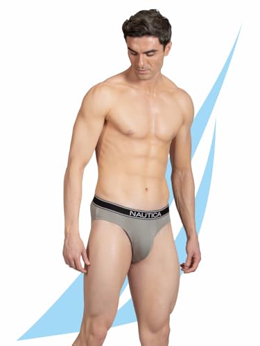 Image of Nautica Men's Cotton Blend Classic Solid Briefs