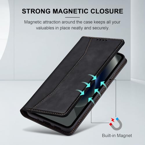 Image of Jasonyu Flip Wallet Case for Google Pixel 10A,Black
