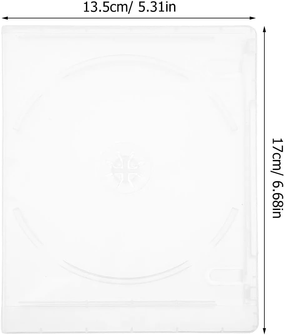 8Pcs Clear Plastic CD Jewel Case Double DVD Disc Box Storage Holder Organizer