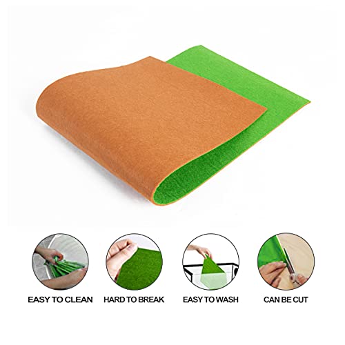 REPTI ZOO Reversible Reptile Carpet Pack of 2PCS, Terrarium Substrate Bedding Liner (11 in X 29 in) for 8/10/12/15/20… - Image 6