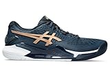 Design con suola separata ASICS 1041A468-960 Gel-Resolution 9 Uomo, French Blue/Pure Gold EU 40
