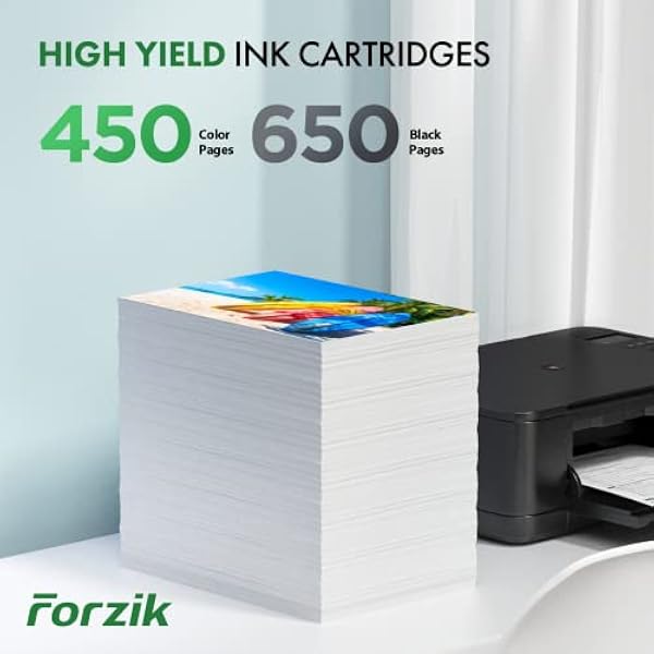 Cartuchos de tinta 65XL de alto rendimiento compatibles con HP Ink 65 Black and Color Combo Pack Funciona con AMP 100 120 Series DeskJet 2620 3720 Series Envy 5020 5030 Series N9K03A N9K04A