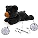 Hideekoog Stuffed Animal for Kids,8 inch Realistic Animal Plush Toy Lying Down Posture Animals,Plush for Boys Girls Adult Birthday Hug Teaching(S-Black Bear)