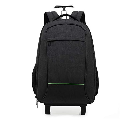 FREENN Hjul stuga hand bagage resa rullande vagn väska vagn kabinväska ryggsäck med hjul för kvinnor män arbete skola resa ryggsäck, svart, L