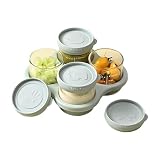 Contenedores De Puré | 4 Piezas De Vidrio Impermeable Con Bandeja Graduada - Contenedores De Alimentos Para,para Puré de Frutas Leche Materna Polvo Casa Viaje Hotel