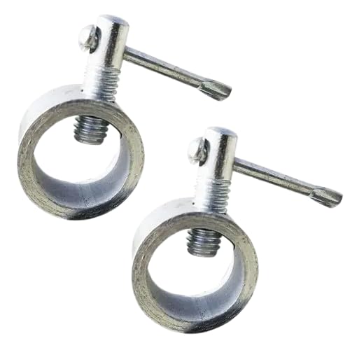 Image of Metal Barbell Clamps, 25mm Gym Bar Lock, Set of 2, Silver