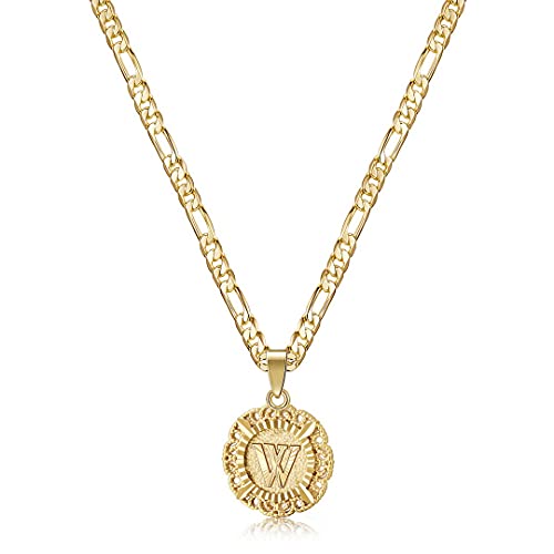 KissYan Initial Necklaces for Women (Gold W)