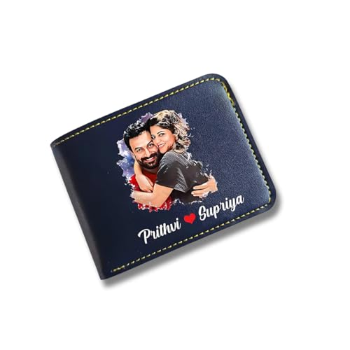 Image of Personalized Smart Pop-Up Leather Wallet for Men & Women | RFID Blocking Card Holer| Slim Magnetic Bifold Wallet with Quick Access Button - Holds 14 Cards & Cash