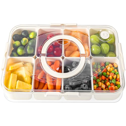 Luxear Divided Snack Box with Compartment Snack Serving Tray