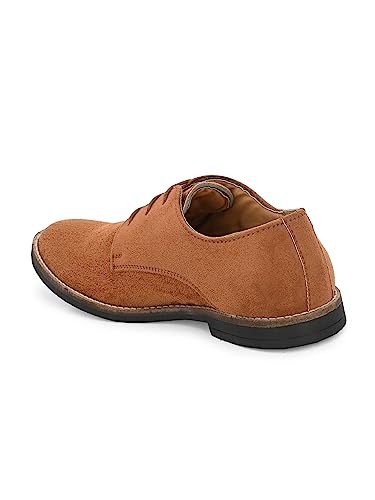 Image of HiREL'S Premium Suede Derby Smart Casual Shoes for Men | Office Soft Cushioned Corporate Casuals