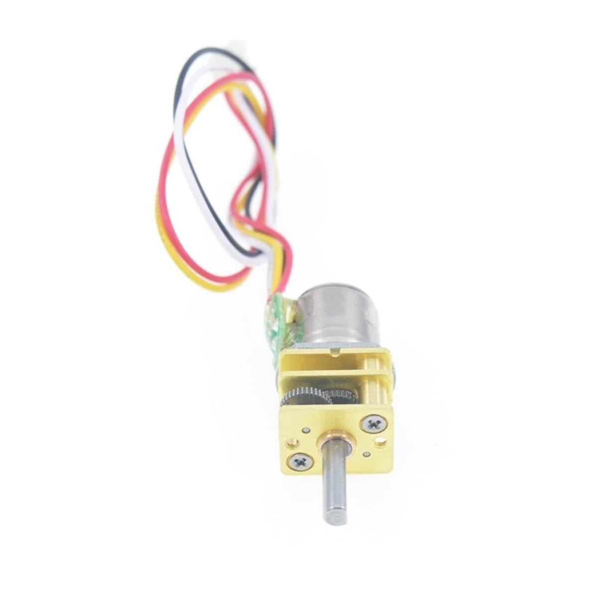 Mini Motorreductor DC 5V Alto Par con Encoder Adelante Atrás