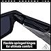 SA106 Mens Hippie Pimp Narrow Rectangular Black Frame Sunglasses All Black