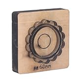 Haofy Cortador de Cuero con Forma de Flor con Hoja de Acero de Aleación para Manualidades, Fabricación de Joyas, Troquel de Corte de 60 Mm de Diámetro Exterior con Base de Madera de Abedul para