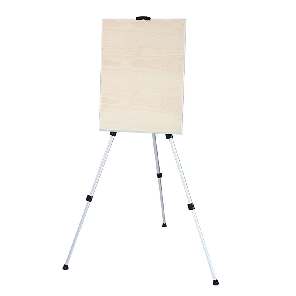 Chevalet de peinture pliant en aluminium argenté avec trépied réglable et sac