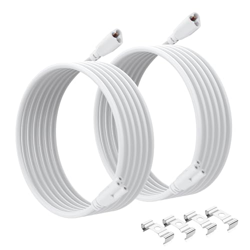 SinLoon T5 T8 LED Cable 10FT LED 3Pin Integrated Tube Male to Female Adapter Extension Cord for Integrated Fluorescent Tube Light Bulb Lamp Holder (2 Pack/3M)