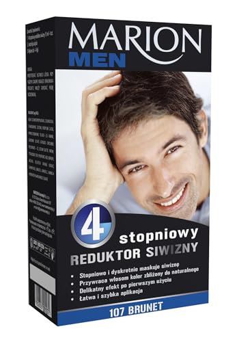 MARION MEN HERREN Anti Grau Haartönung BEHANDLUNG 4x15 ml 107 Schwarze Haare