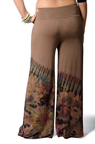 TCG Women's Tie-Dye Wide-Leg Pants - Brown-Orange-Multi2