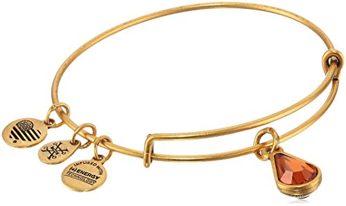 Alex and Ani November Birth Month Charm with Swarovski Crystal Rafaelian Gold Bangle Bracelet