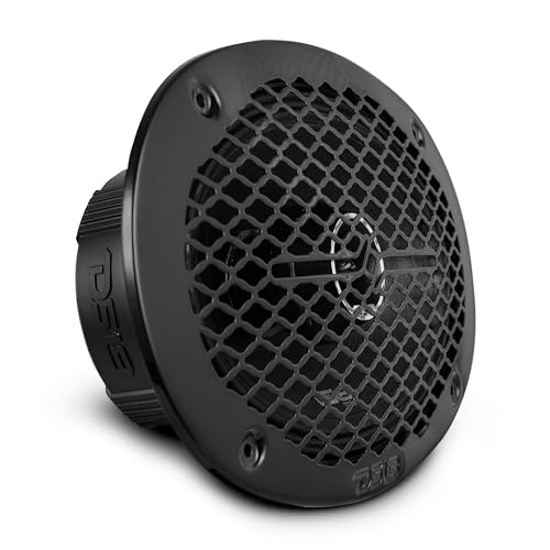 DS18 PRO-ZT Pro Audio Coaxial Midrange Speakers with Built-in Bullet Tweeter, 4-Ohms, Water Resistant - Black Metal Mesh Grill Included (1 Speaker) (6x9 inches)