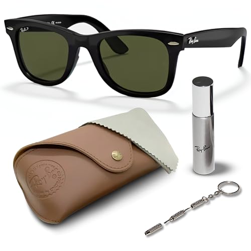 Ray-Ban RB4340 WAYFARER EASE Square Shaped Sunglasses for Men & Women with Official RAYBAN Eyewear Kit