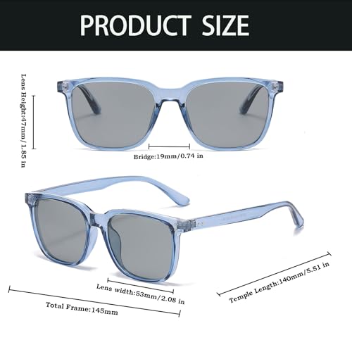 YAMEIZE Retro Polarized Rectangle Sunglasses for - Women Men Classic Style Square Shades UV400 Protection Driving Outdoor4