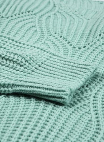 Image of Dokotoo Womens Sweaters 2026 Crewneck Cute Elegant Soft Long Sleeve Hollow Cable Knit Pullover Tops