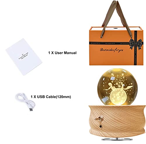 JOIENDY Carillon con Sfera di Cristallo, Rotazione...