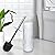 Indecor Home Marble Cherry Blossom Design Resin Toilet Brush and Holder Set for Bathroom, Stylish Design with Durable Bristles and Compact Storage