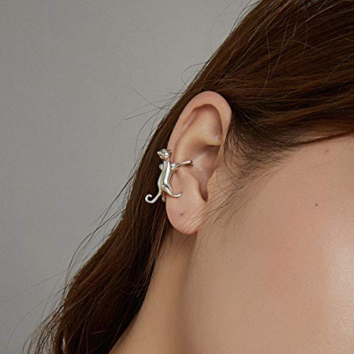 Boucles d'oreilles chat en argent 925 mignonnes et discrètes - 5