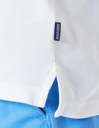 Tommy Hilfiger Hombre Polo de Manga Corta RBW Regular Fit, Blanco (White), XL