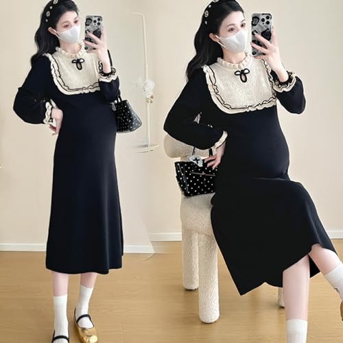 Robe de maternité avec ajustement réglable double niveau en tissu de qualité