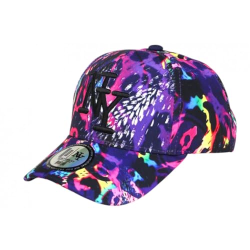 Casquette Enfant Leopard Rose et Jaune NY Hip Hop Honour 7-11 Ans