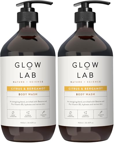 Glow Lab Citrus and Bergamot Body Wash 900 ml (Pack of 2)