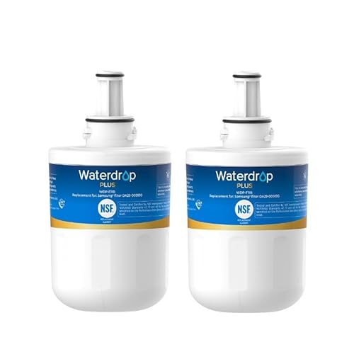 Waterdrop Plus DA29-00003G NSF 401&53&42 Certified Refrigerator Water Filter, Replacement for Samsung DA29-00003G, DA29-00003B, DA29-00003A, Aqua-Pure Plus, HAFCU1, 2 Filters (Package May Va