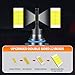 LUNQIN H4 9003 HB2 for Auto Led Bulb Car Headlight Low Beam High Beams Fog Light Bulbs Lights Head Front Full Lamp (Replacement Assembly White Illumination Accessories) Pack of 2 6000K Plug-N-Play