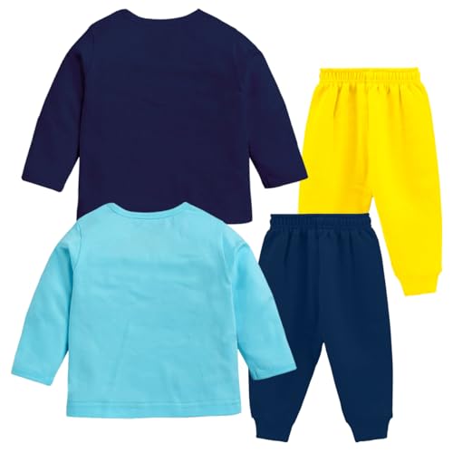 Image of Kuchipoo Kids Regular Fit Cotton T-Shirts and Pyjamas Set