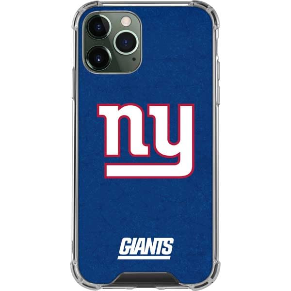 Skinit Clear Phone Case Compatible with iPhone 11 Pro Max - Officially Licensed NFL New York Giants Distressed Design