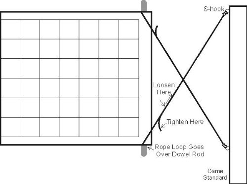 Home Court Volleyball Power Net Aircraft Cable Top/Bottom - PRO4 (White)