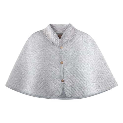 XGOPTS Women Elderly Shoulder Shawl Cape Thick Soft Fleece Padded Shoulder Warmer Wrap Adaptive Easy-Dress Bed Jacket Cape2