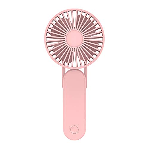 Ototon - Mini ventilatore ricaricabile a mano portatile, 3 velocità, con USB, silenzioso, 2500 mAh, batteria con flusso d'aria potente per interni ed esterni, rosa