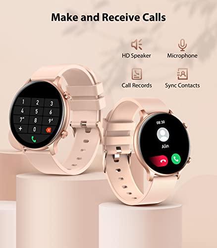 Egqinr Smart Watches For Women Answer/Make Call, 1.32" Hd Full Touch Screen Fitness Trackers With Heart Rate Blood Pressure Sleep Monitor, Ip67 Waterproof Smartwatch For Android Iphone #TOP1